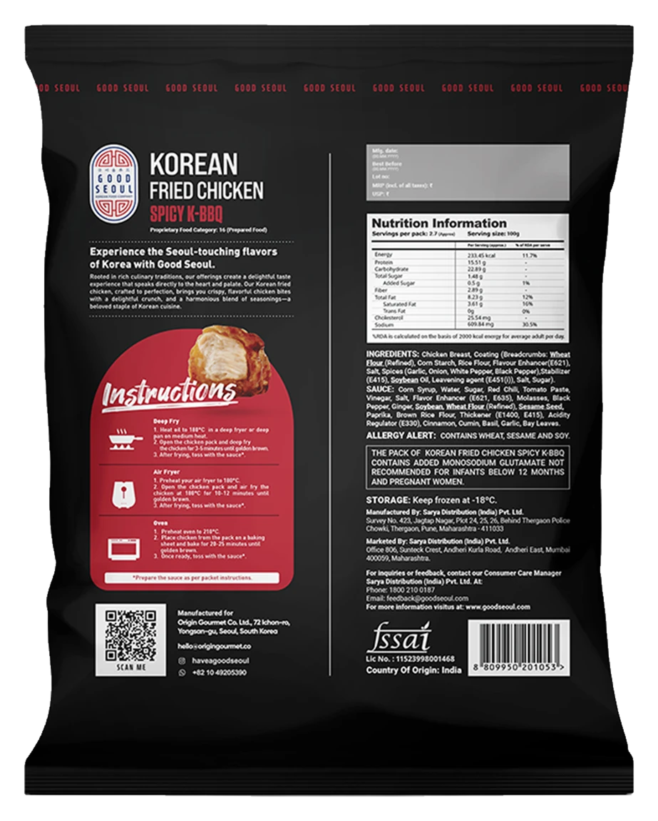 Korean Fried Chicken pack detail 4